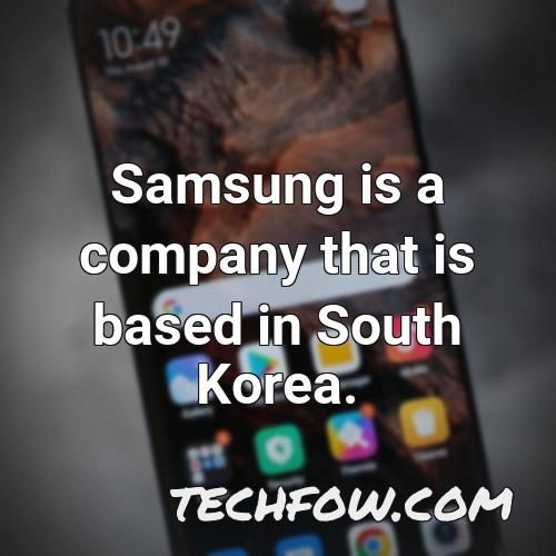 samsung is a company that is based in south korea
