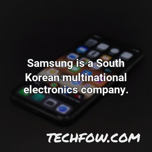 samsung is a south korean multinational electronics company