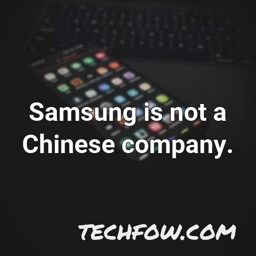 samsung is not a chinese company