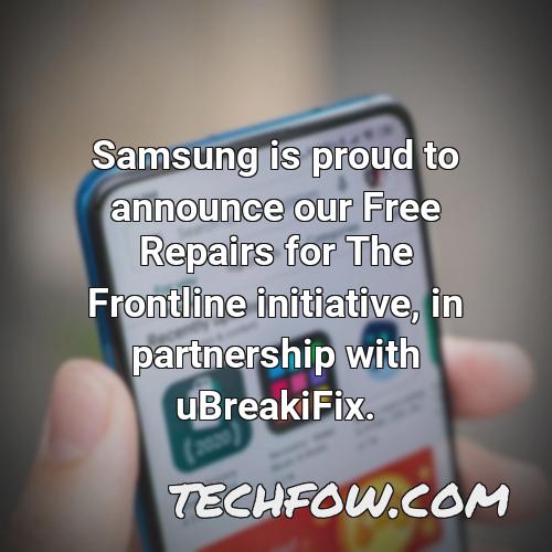 samsung is proud to announce our free repairs for the frontline initiative in partnership with