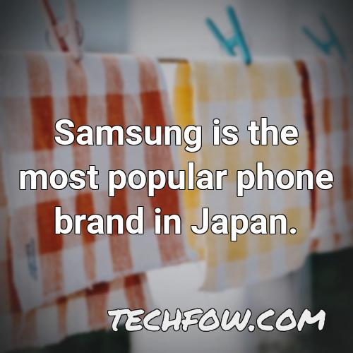 samsung is the most popular phone brand in japan 1