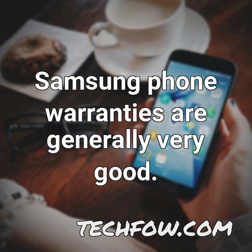 samsung phone warranties are generally very good