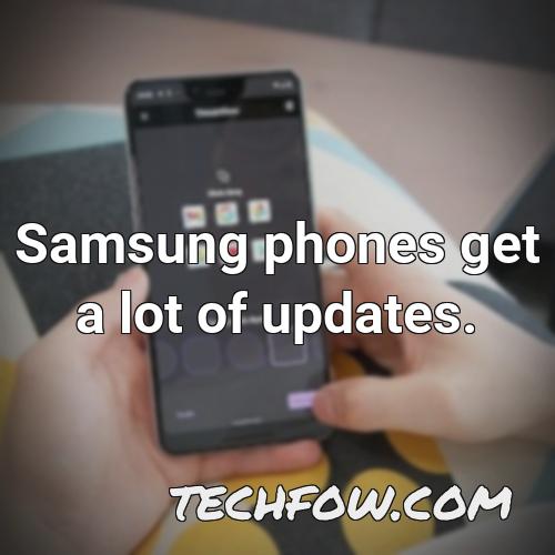 samsung phones get a lot of updates
