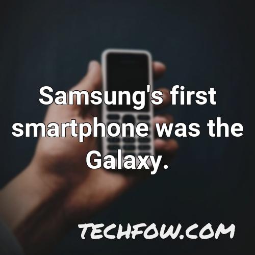 samsung s first smartphone was the