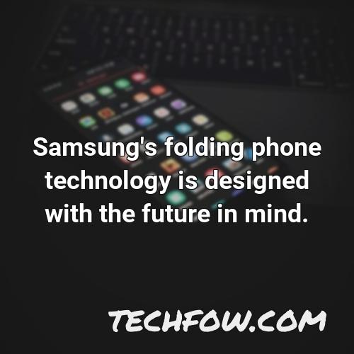 samsung s folding phone technology is designed with the future in mind