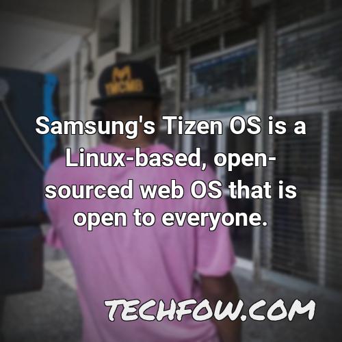samsung s tizen os is a linux based open sourced web os that is open to everyone 1