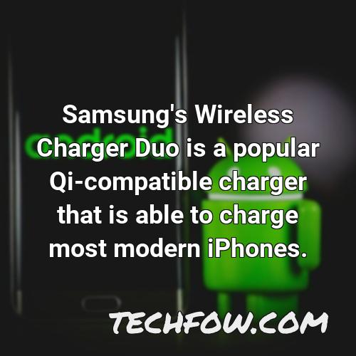 samsung s wireless charger duo is a popular qi compatible charger that is able to charge most modern iphones