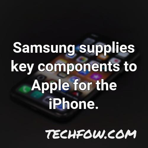 samsung supplies key components to apple for the iphone 2
