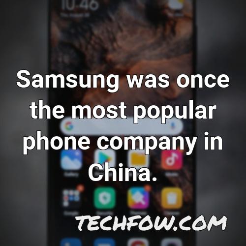 samsung was once the most popular phone company in china