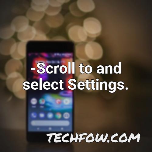scroll to and select settings 9
