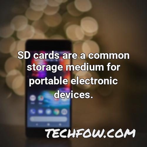 sd cards are a common storage medium for portable electronic devices