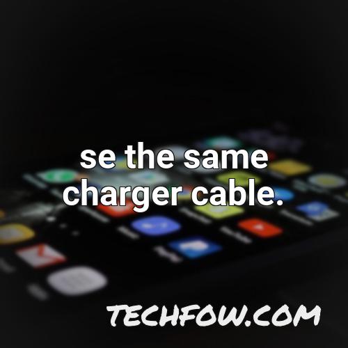 se the same charger cable
