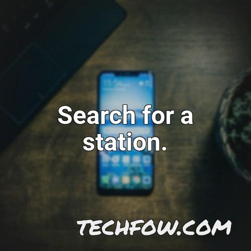search for a station