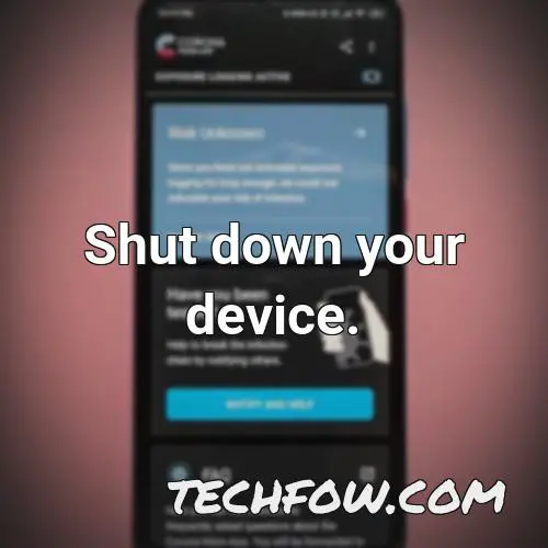shut down your device 1