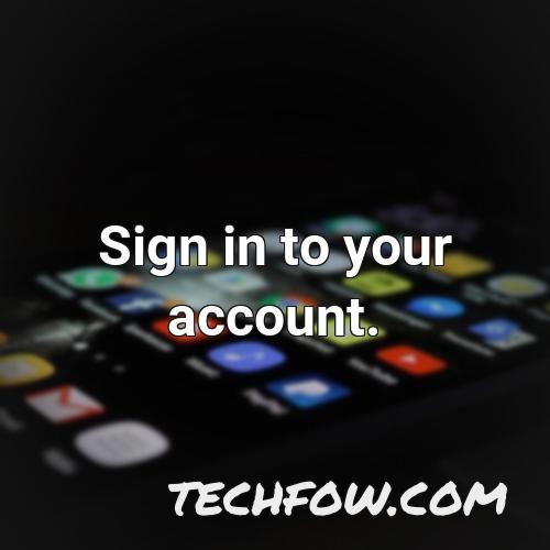 sign in to your account