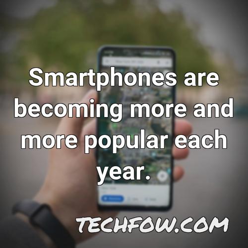 smartphones are becoming more and more popular each year