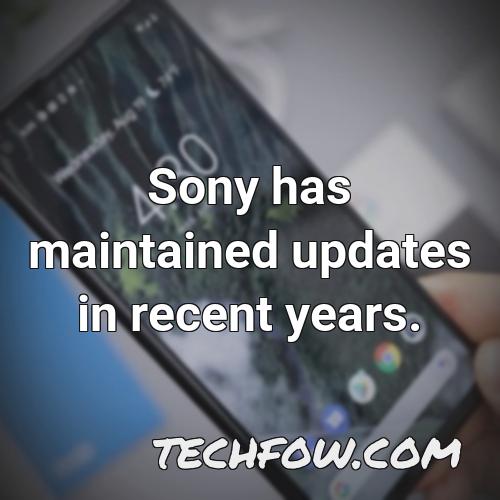 sony has maintained updates in recent years