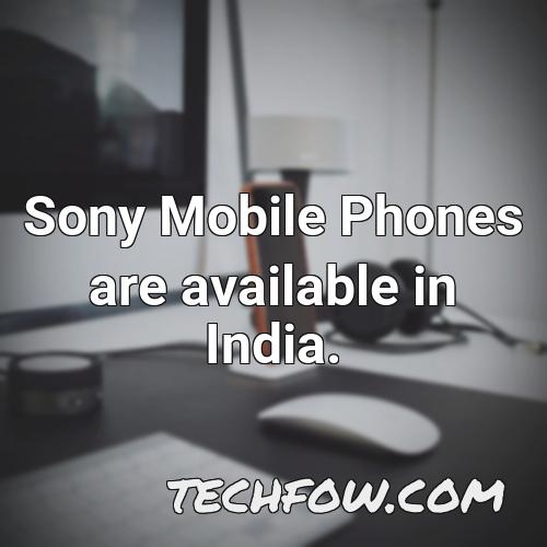 sony mobile phones are available in india 1