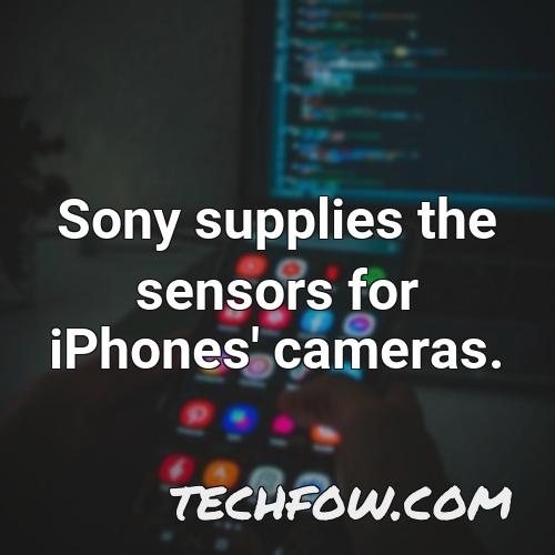 sony supplies the sensors for iphones cameras