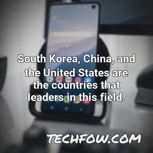 south korea china and the united states are the countries that leaders in this field