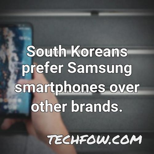 south koreans prefer samsung smartphones over other brands