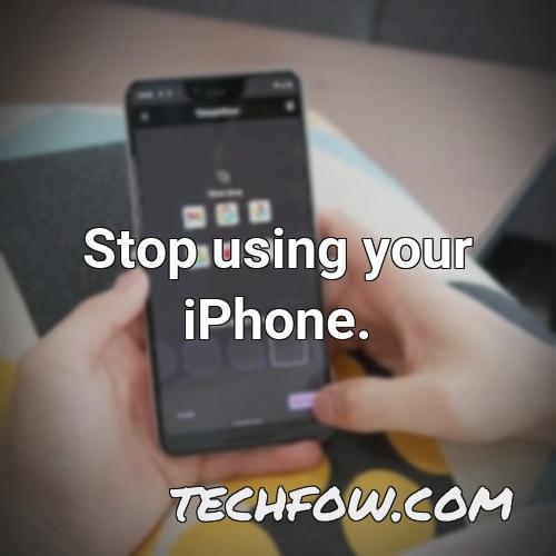 stop using your iphone