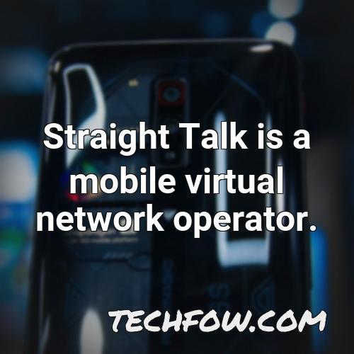 straight talk is a mobile virtual network operator
