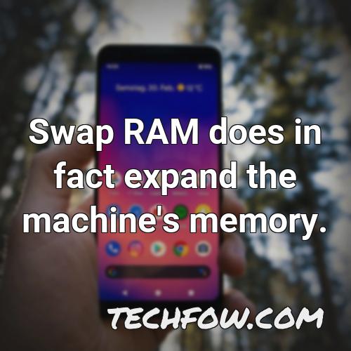 swap ram does in fact expand the machine s memory