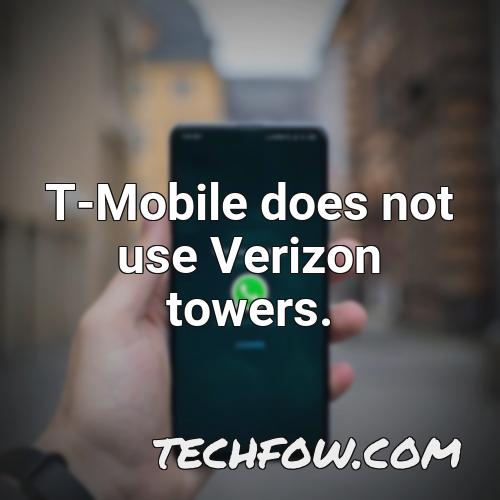 t mobile does not use verizon towers