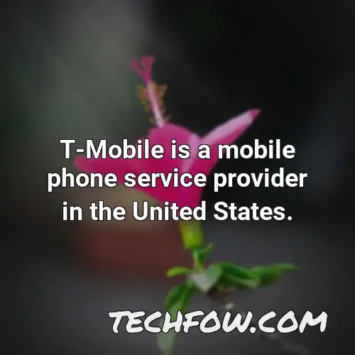 t mobile is a mobile phone service provider in the united states