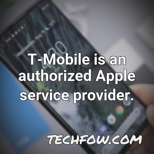 t mobile is an authorized apple service provider