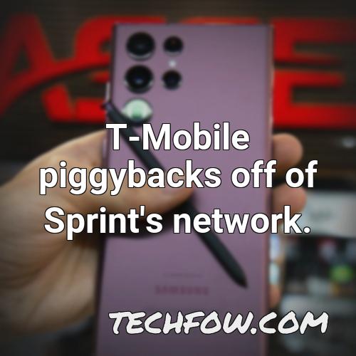t mobile piggybacks off of sprint s network