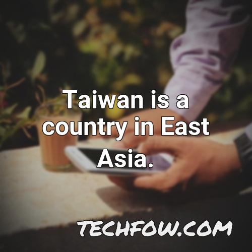 taiwan is a country in east asia