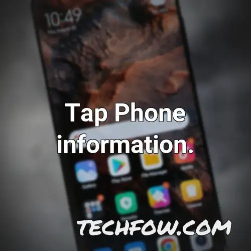 tap phone information