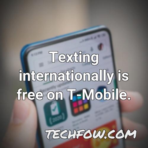 texting internationally is free on t mobile