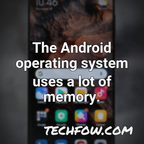 the android operating system uses a lot of memory