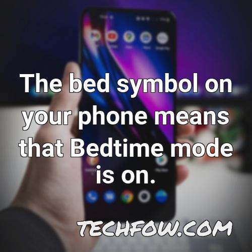 the bed symbol on your phone means that bedtime mode is on