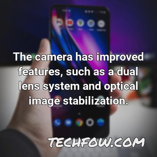 the camera has improved features such as a dual lens system and optical image stabilization