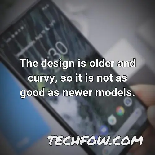 the design is older and curvy so it is not as good as newer models