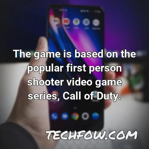 the game is based on the popular first person shooter video game series call of duty