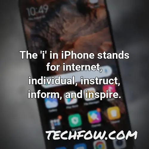 the i in iphone stands for internet individual instruct inform and inspire 2