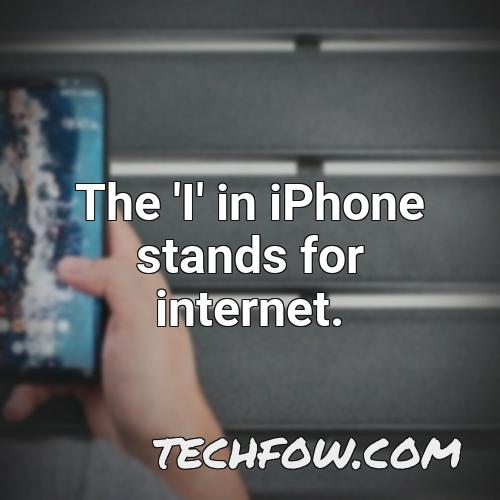 the i in iphone stands for internet
