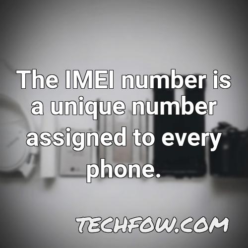 the imei number is a unique number assigned to every phone