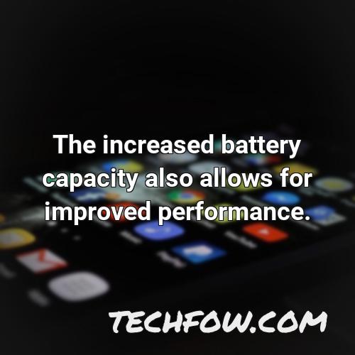 the increased battery capacity also allows for improved performance