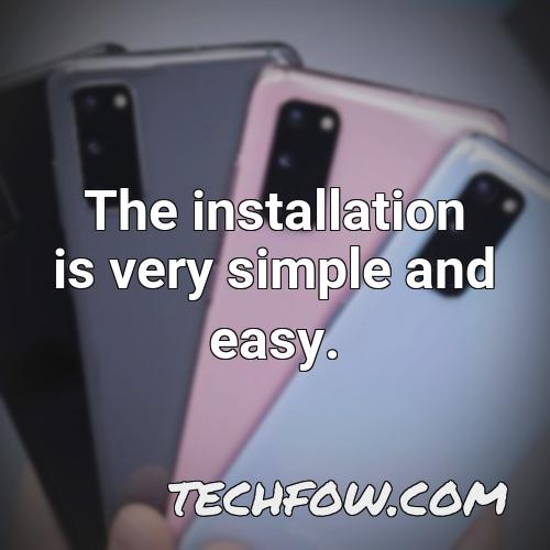the installation is very simple and easy