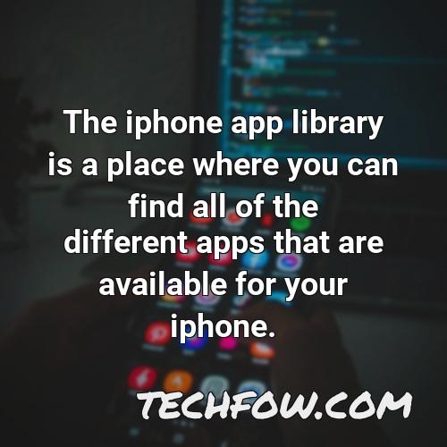 the iphone app library is a place where you can find all of the different apps that are available for your iphone