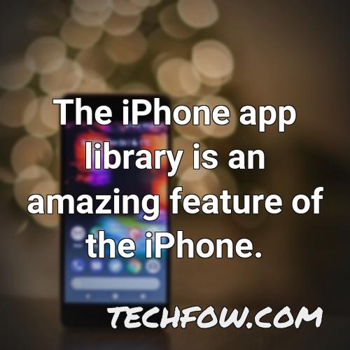 the iphone app library is an amazing feature of the iphone