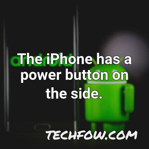 the iphone has a power button on the side