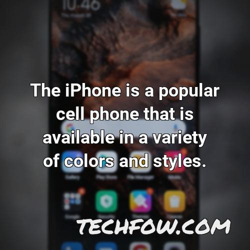 the iphone is a popular cell phone that is available in a variety of colors and styles