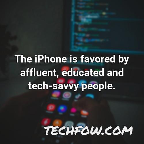 the iphone is favored by affluent educated and tech savvy people